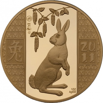 Фото товара Медаль «Год зайца» в интернет-магазине нумизматики МастерВижн